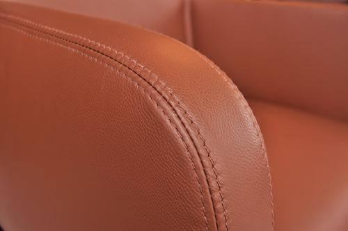 Wittmann - 4er-Set Stuhl Alma Leder Nappa Tobacco Braun Füße Schwarz - 4