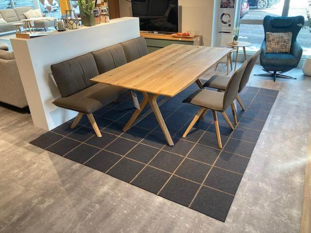 Anrei - Essgruppe Listo Stoff II Q203 Braun Eiche Massiv Gebürstet Natur Geölt - 3