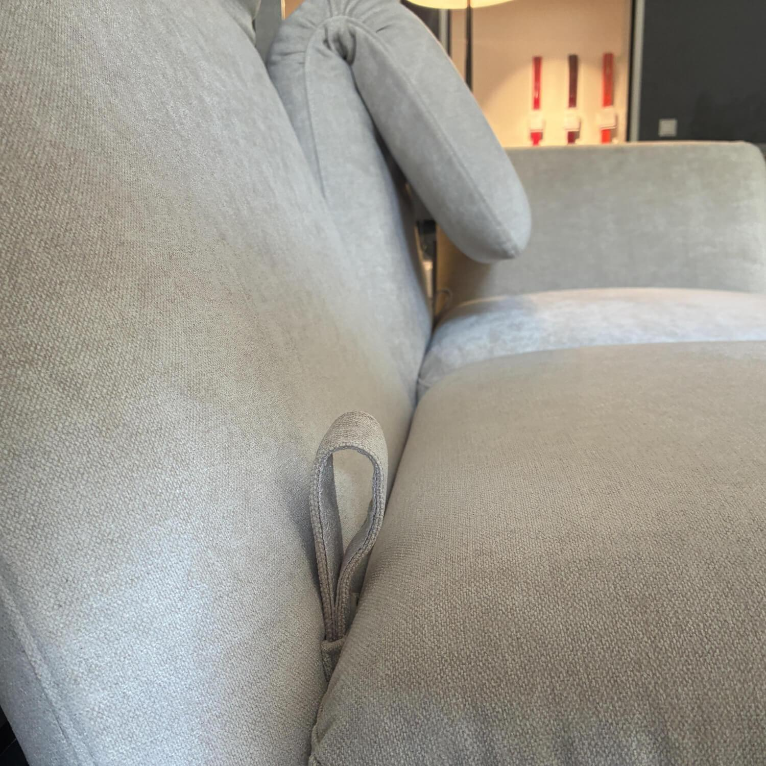 Brühl - Sofa Roro Small Stoff 3613 0045 Beige Grau Gestell Metall Verchromt Mit Verstellfunktion - 3