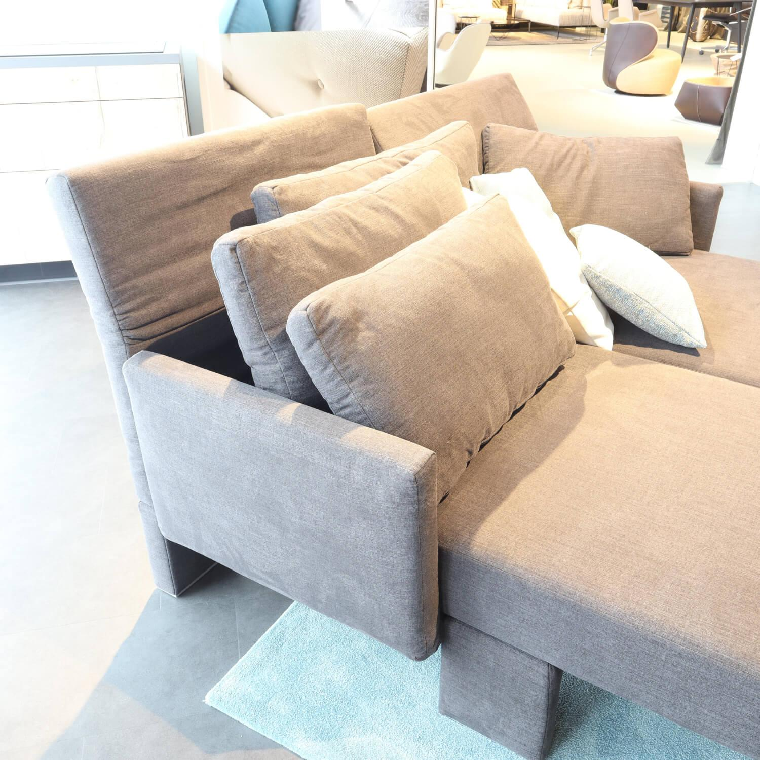 Franz Fertig - Sofa With Swivel Seats Scene Fabric Cape 79 Charcoal Frame Beechwood And Panel Material - 6