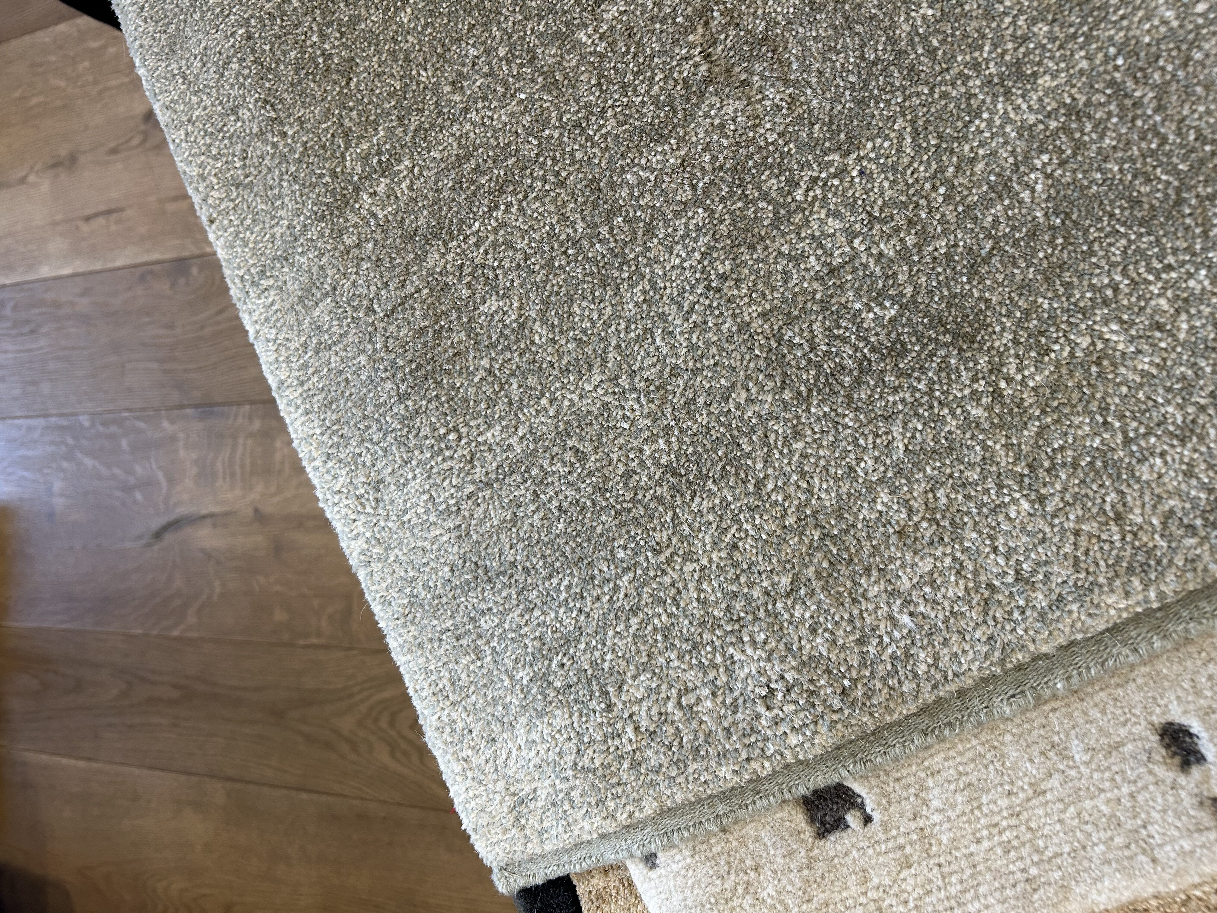 Reuber Henning - Teppich Monochrome Tibetische Wolle Und Allo CO07 Grün Grau 200x300 - 5