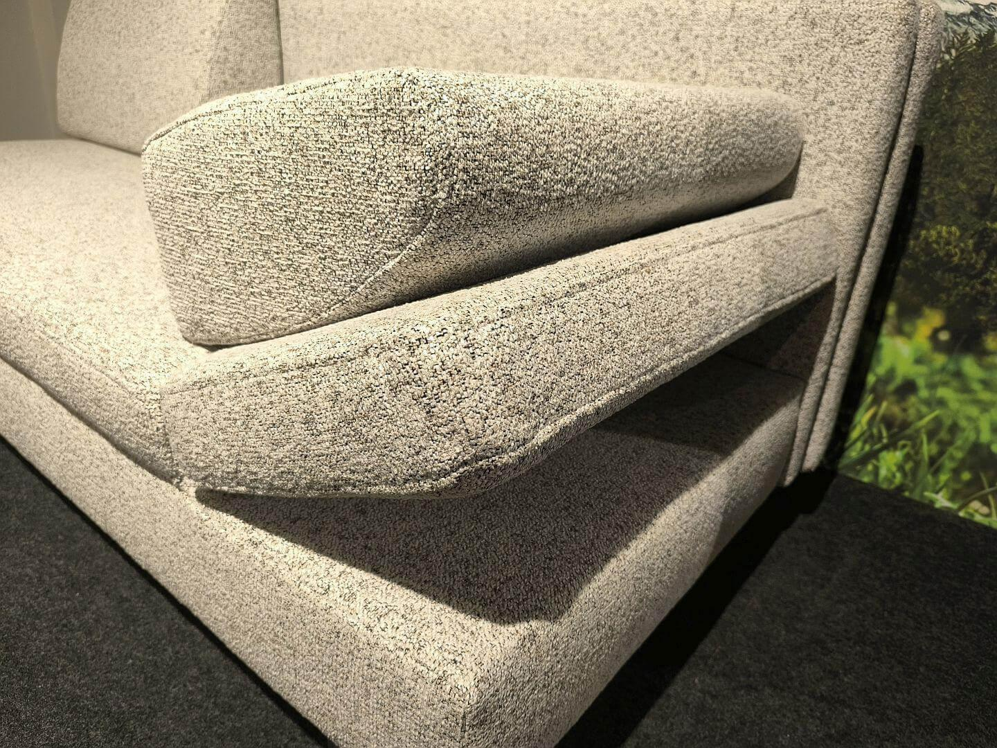 Restyl - Verwandlungssofa Tino Stoff 2 7111 Creme Füße Verchromt - 2