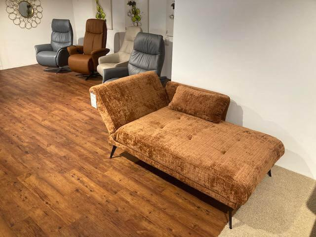 Restyl - Chaiselongue Recamiere Amira Stoff 2-7067 Braun - 2