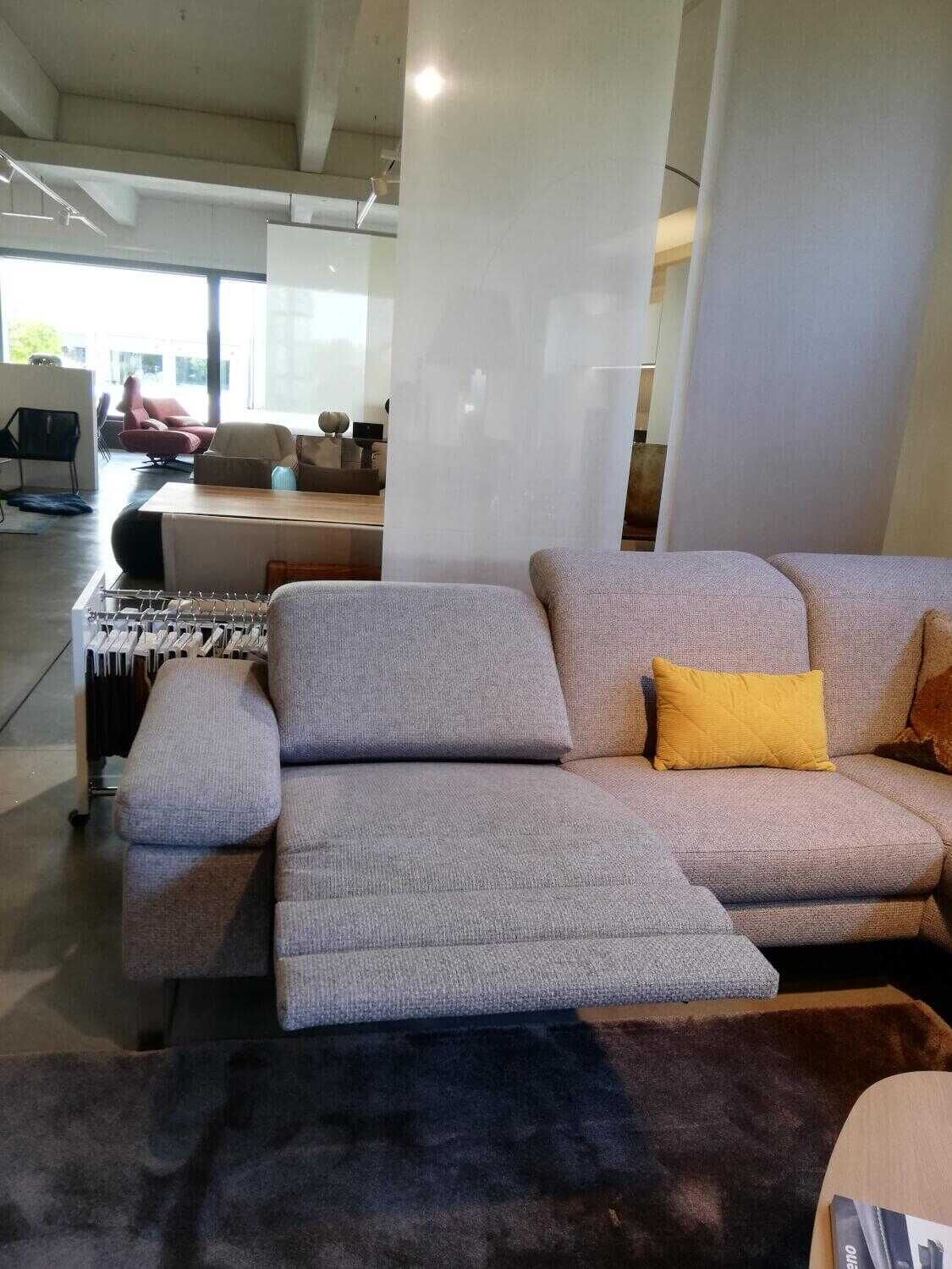 Paul Lindberg - Ecksofa Deno Stoff 2 Braun-Gray Motorisch Verstellbare Garnitur - 9