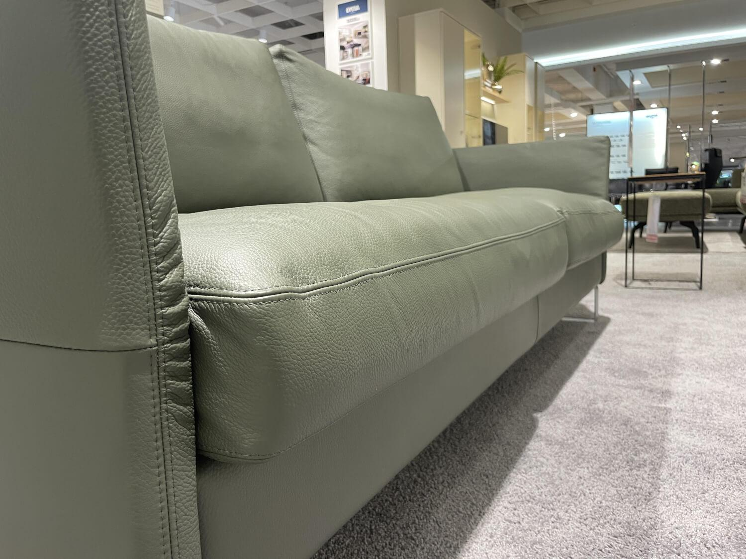 Erpo - Sofa Classics  CL990 R Leder 170 163 Olive Grün Kufe Metall - 9