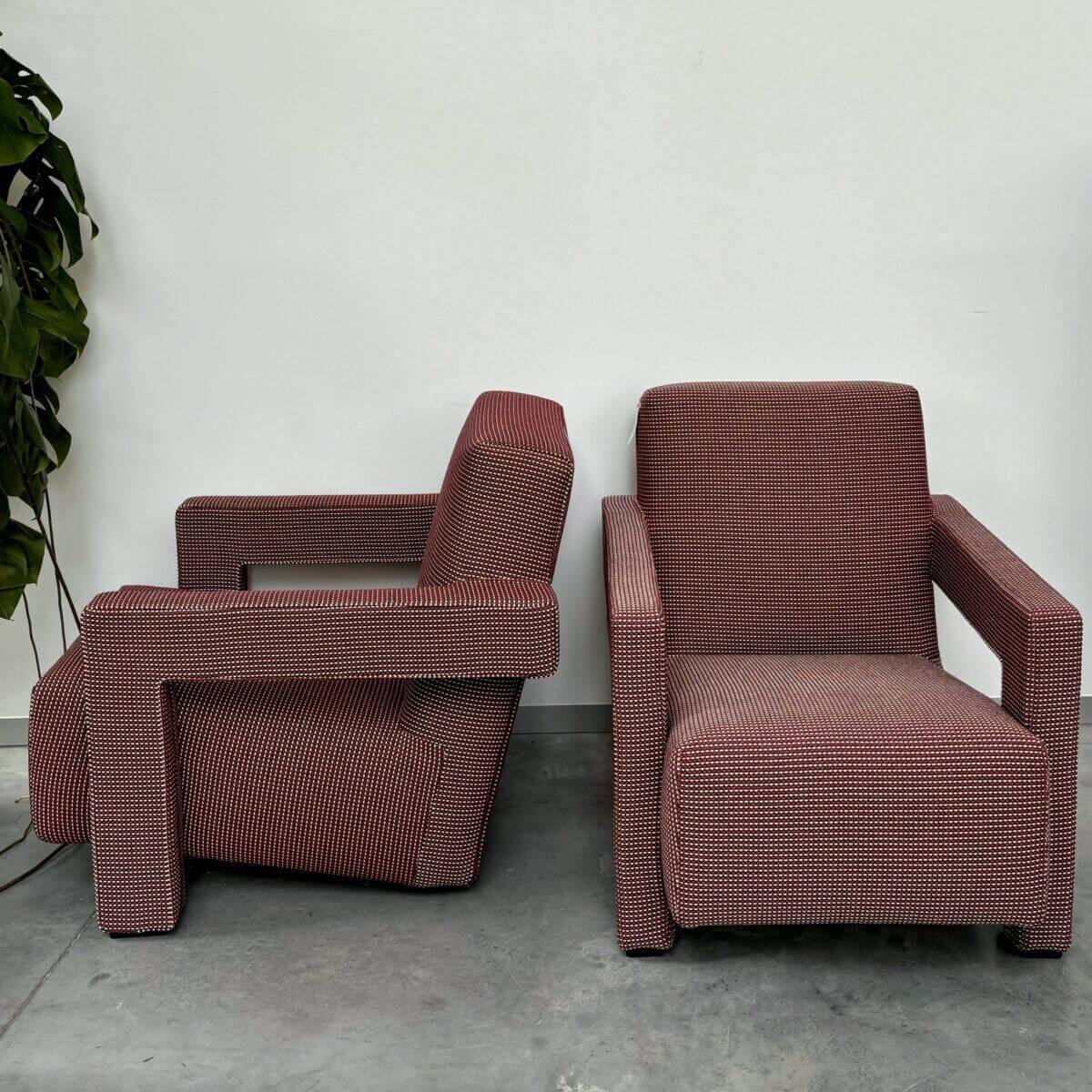 Cassina - 2er-Set Outdoor-Sessel Stoff Laguna Small Terracotta Steppnaht Bordeaux - 4