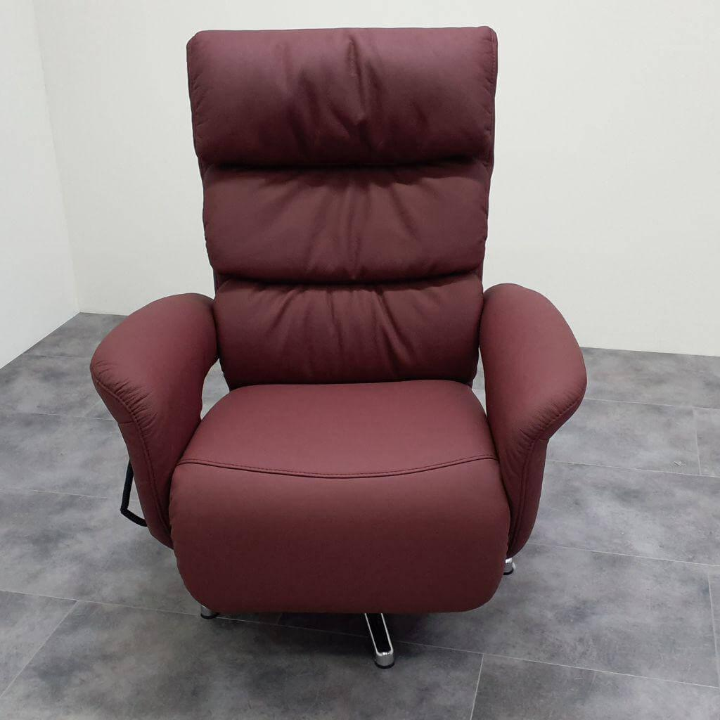 himolla - Relaxsessel Easyswing M 7428 56 K42 2-Motorisch Leder 24 Longlife Rustika Oxblood Braun Rot Gestell Sternfuß Alu - 4