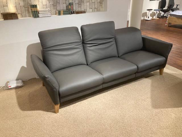 Activineo - Garnitur Benson Leder L30 WM Anthrazit Füße Braun - 4