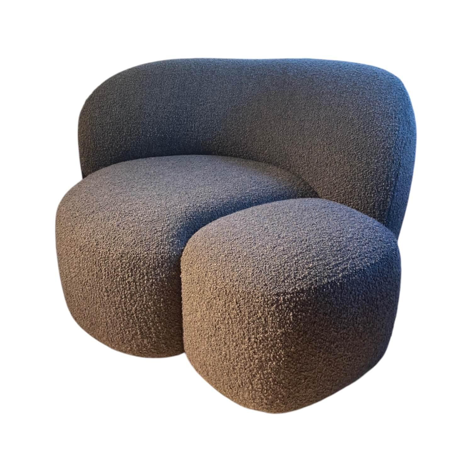 Kartell - Sessel Aaland Stoff Bouclé New Stretch K3 Grau - 1