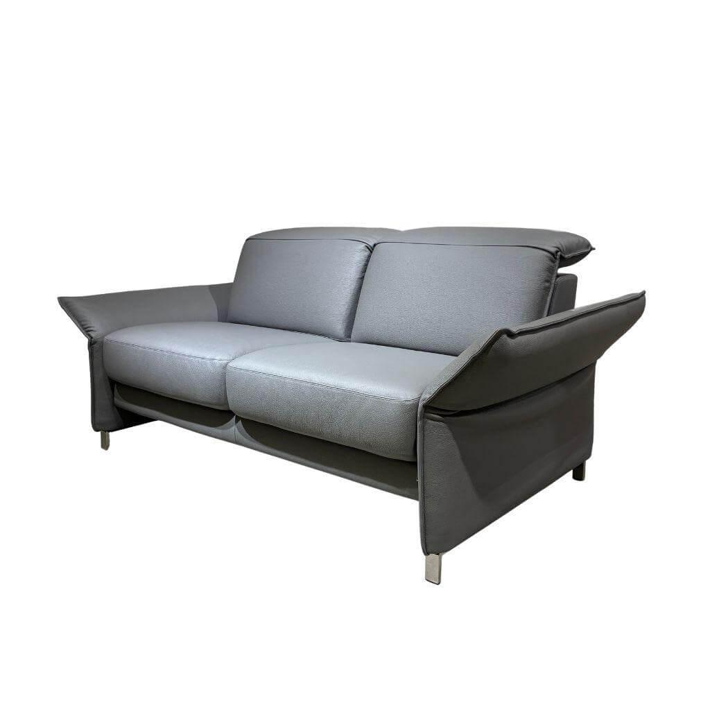 Erpo - Sofa Avantgarde 965 Bezug Leder 43.570 Grau Kufe Hochglanz Verchromt - 1
