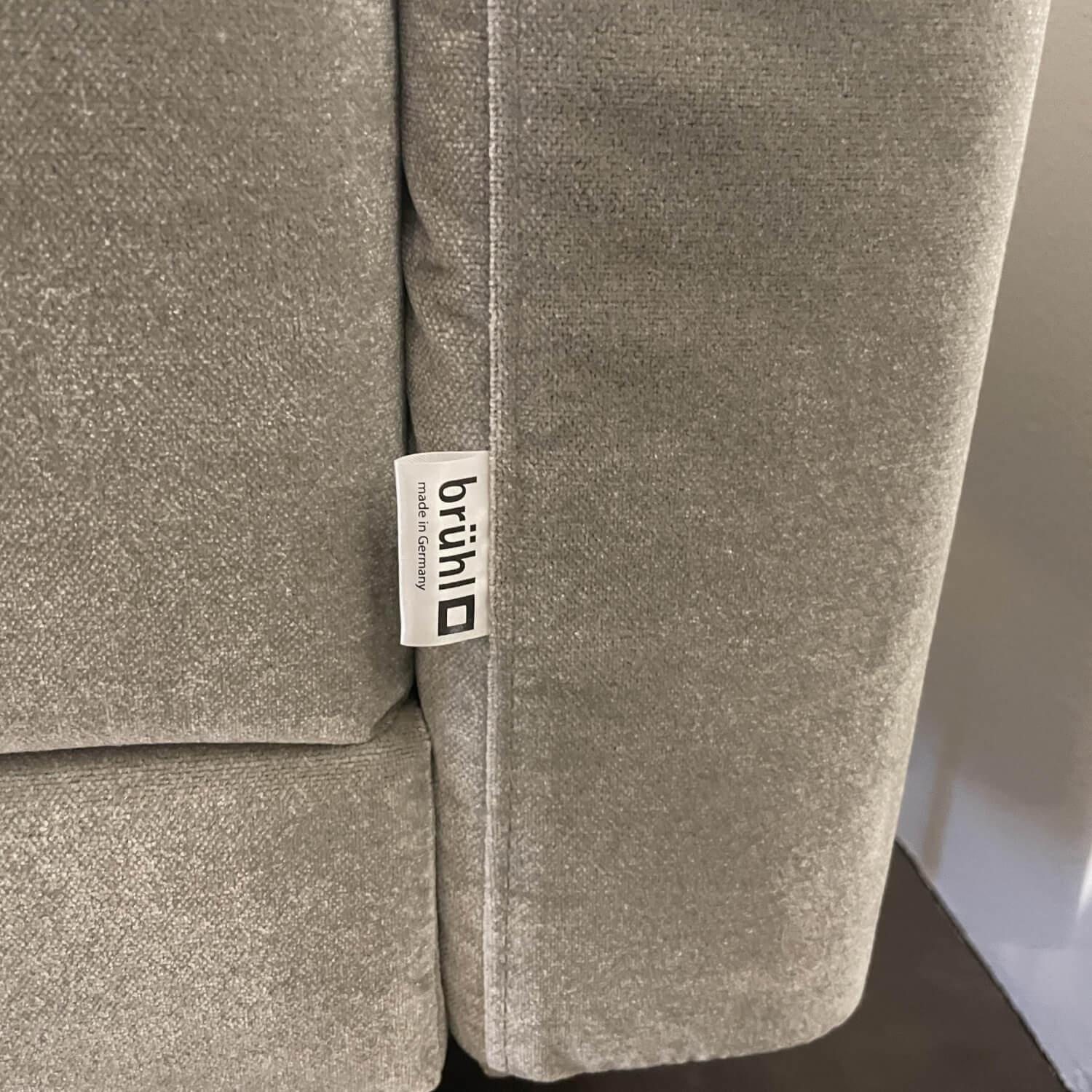 Brühl - Sofa Amber Large Stoff Beige Grau 4473 0090 Fuß Filigran Schwarz - 6