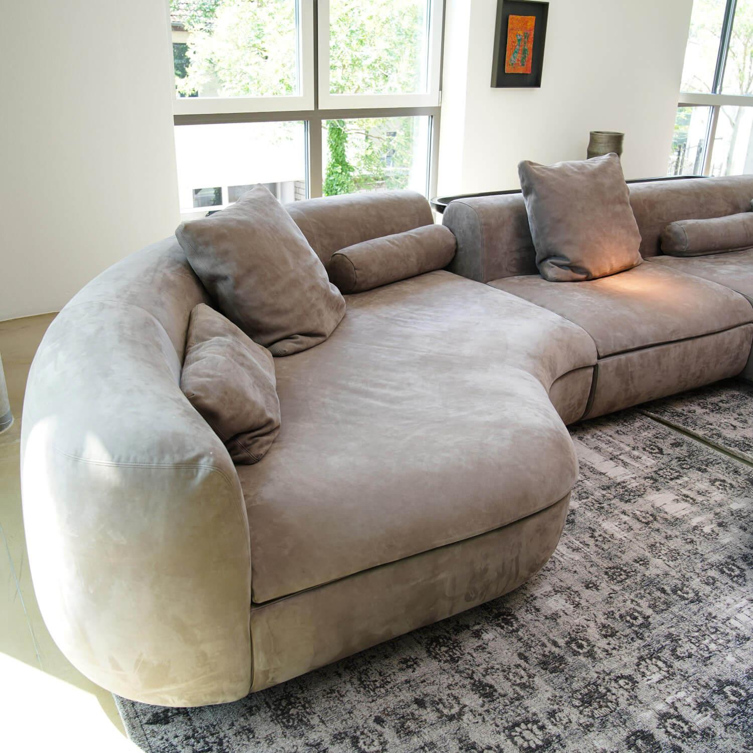 Baxter - Sofa Piaf And Console Calix Leather Kashmir Boue Cat.A Console Solid Limewood - 8