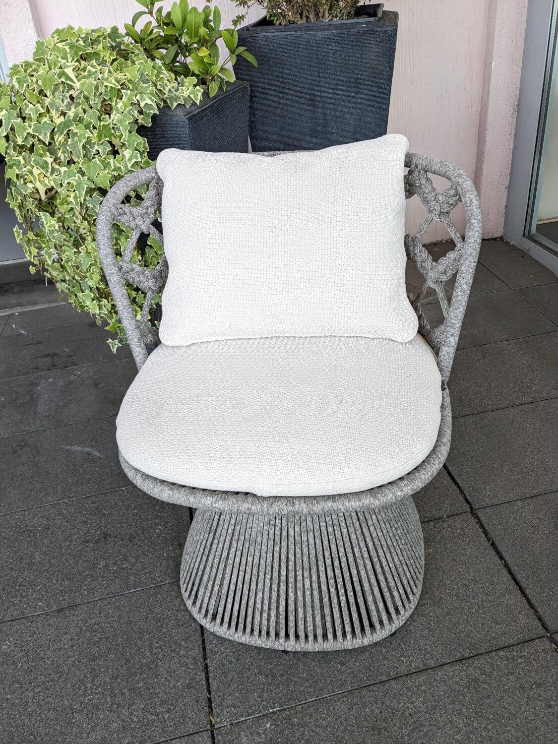 B&B Italia - 6er-Set Outdoorstuhl Flair Stoff Lola Weiß - 6