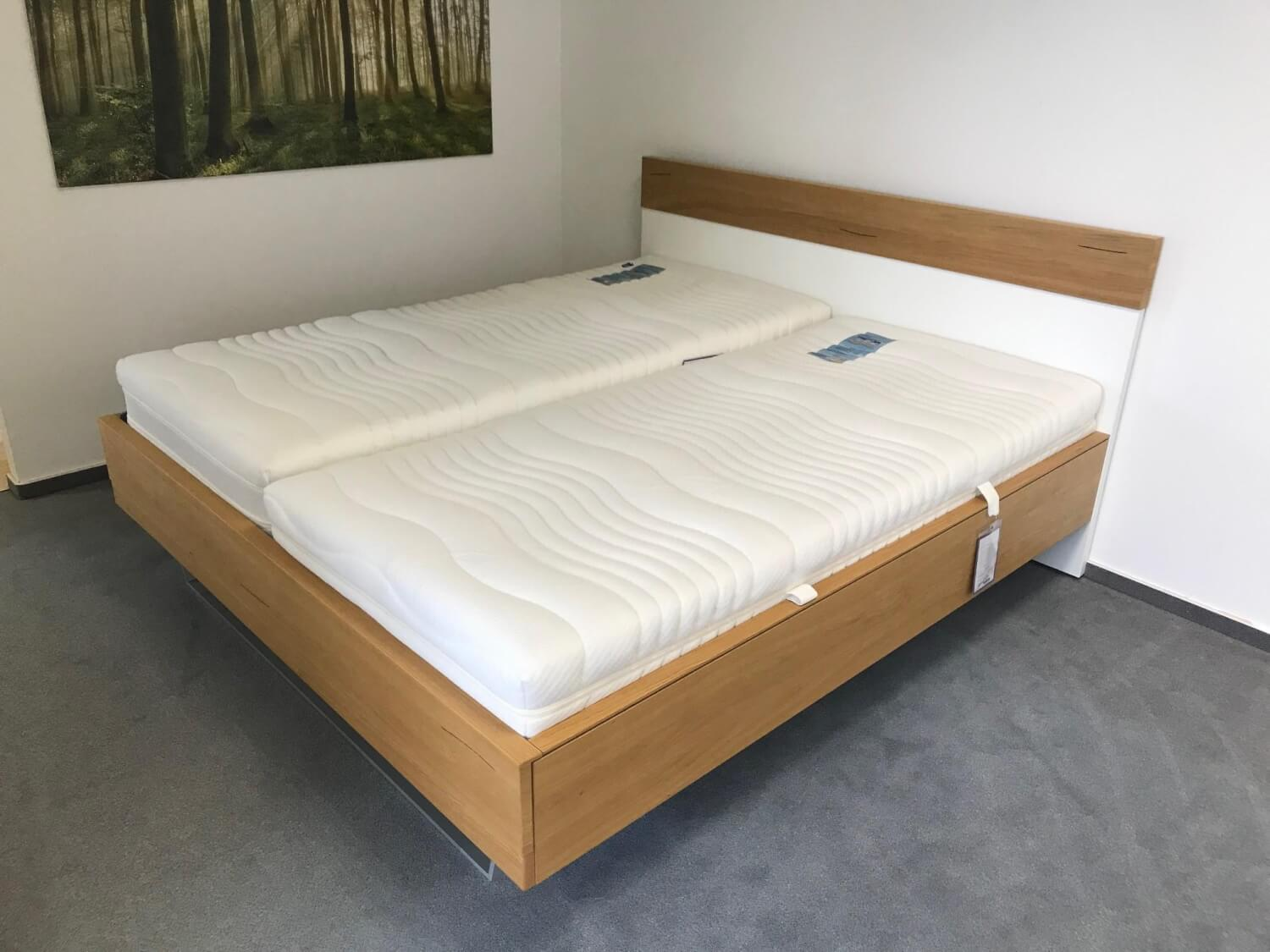 Hülsta - Doppelbett Modell CITADA Lack Reinweiß Matt Akzente In Eiche - 3