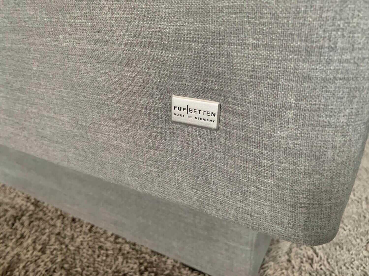 RUF Betten - Polsterbett Composium 180x200 Matzten H2/H3 Stoff Grau Kopfteil Schwenkbar - 3