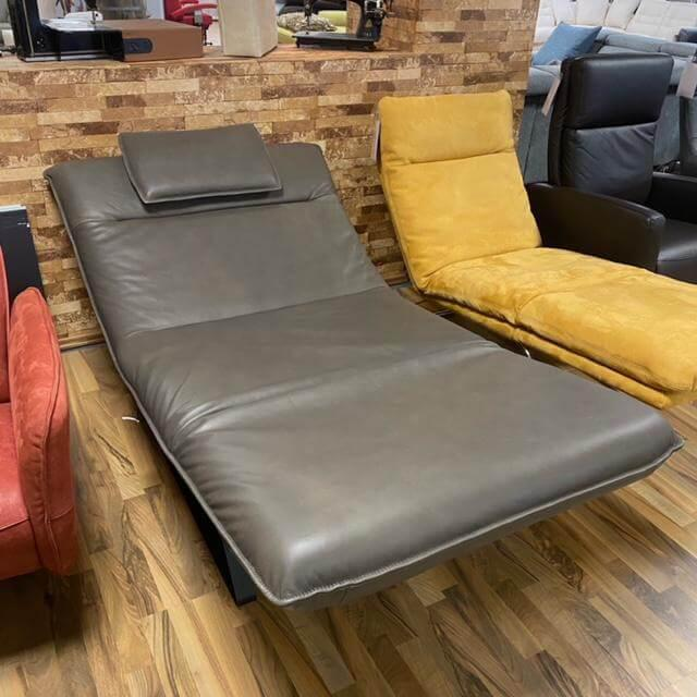 Nolte - Relaxliege Prato Bezug Leder 90 23 26 Rancho Grau Braun Gestell 23 Stahl Inklusive Akku - 6