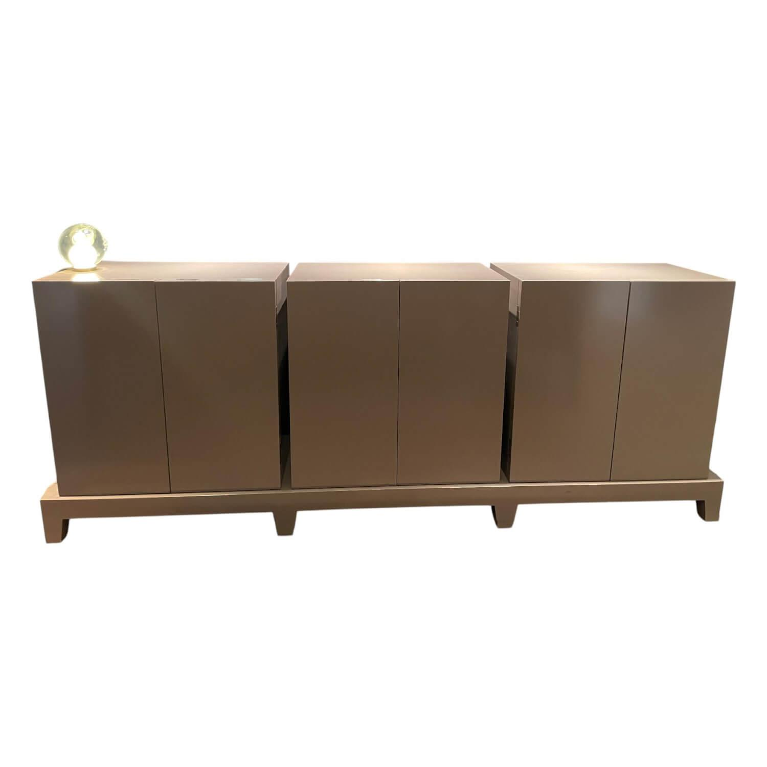 Promemoria - Sideboard Amarcord Holz Semilucido Greige Grau Lackiert - 1