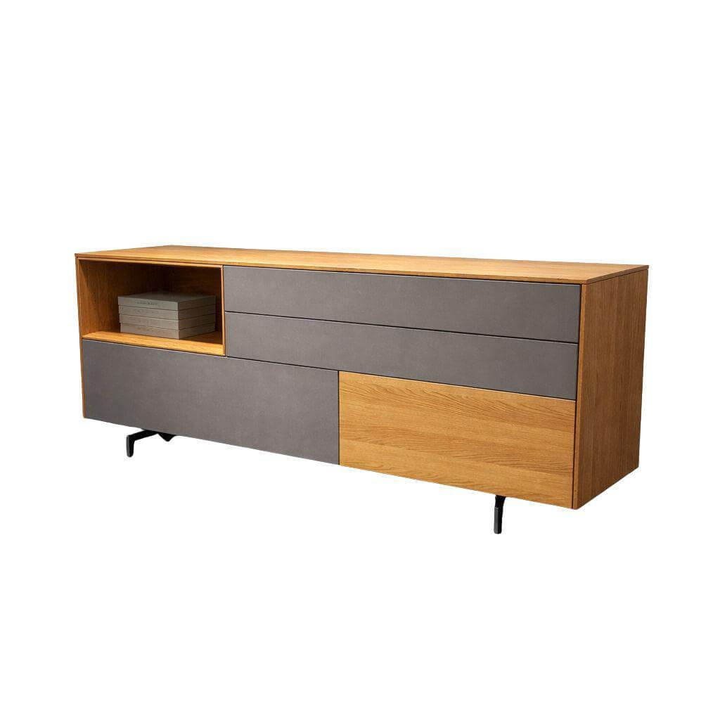 Team 7 - Sideboard Filigno Anrichte 3 Eiche  Natur AFK 38215 Keramik Cement Gestell Cubus Pure Kufe - 1