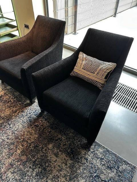 WK Wohnen - Garnitur Brüssel Stoff Diego 8551 90 Black Schwarz Füße Lack Matt Schwarz - 4