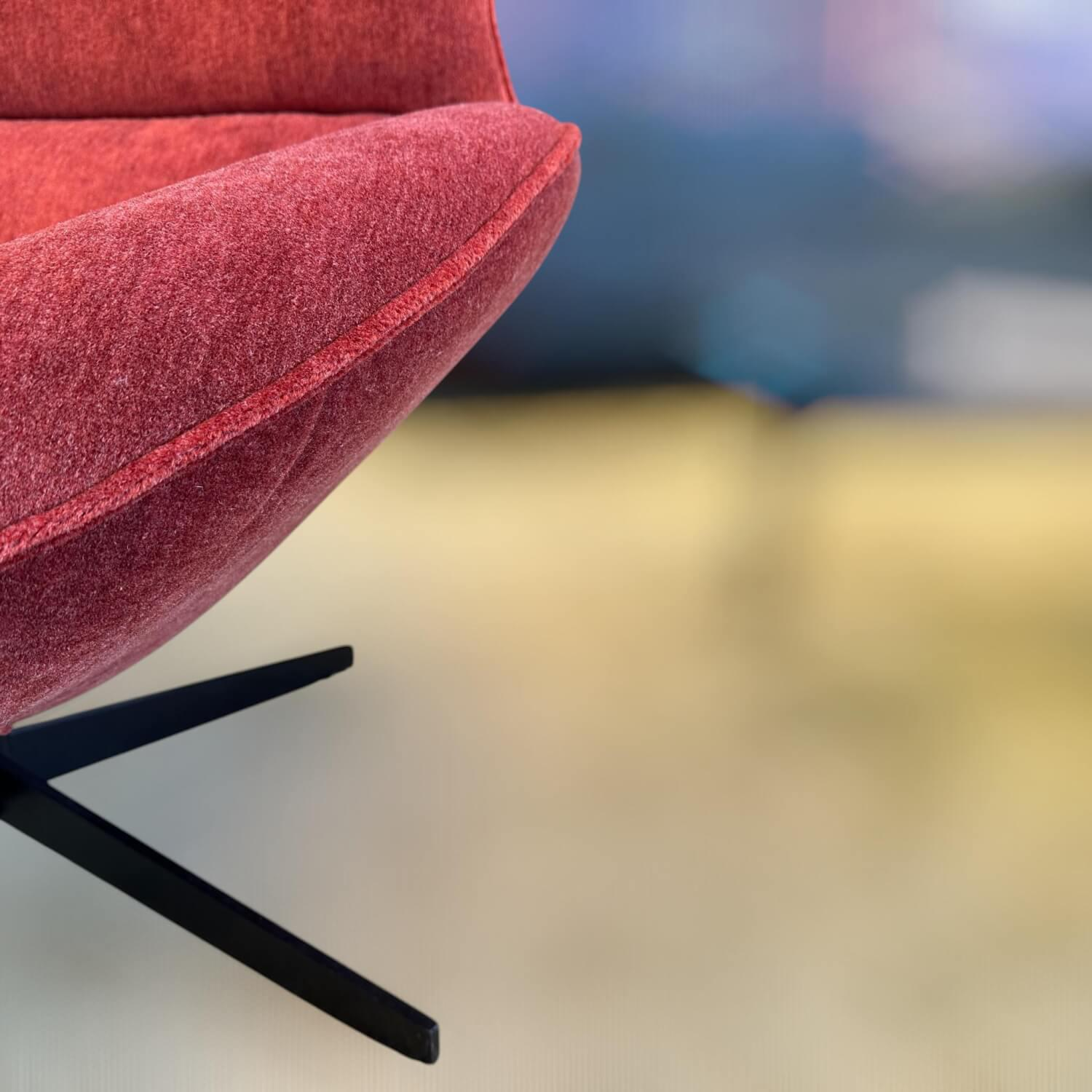 IP Design - Funktionssessel Allrounder Stoff Savoy BW1792-262 Mit Rot Sternfuß Schwarz Matt Mit Dreh- und Neigefunktion - 9