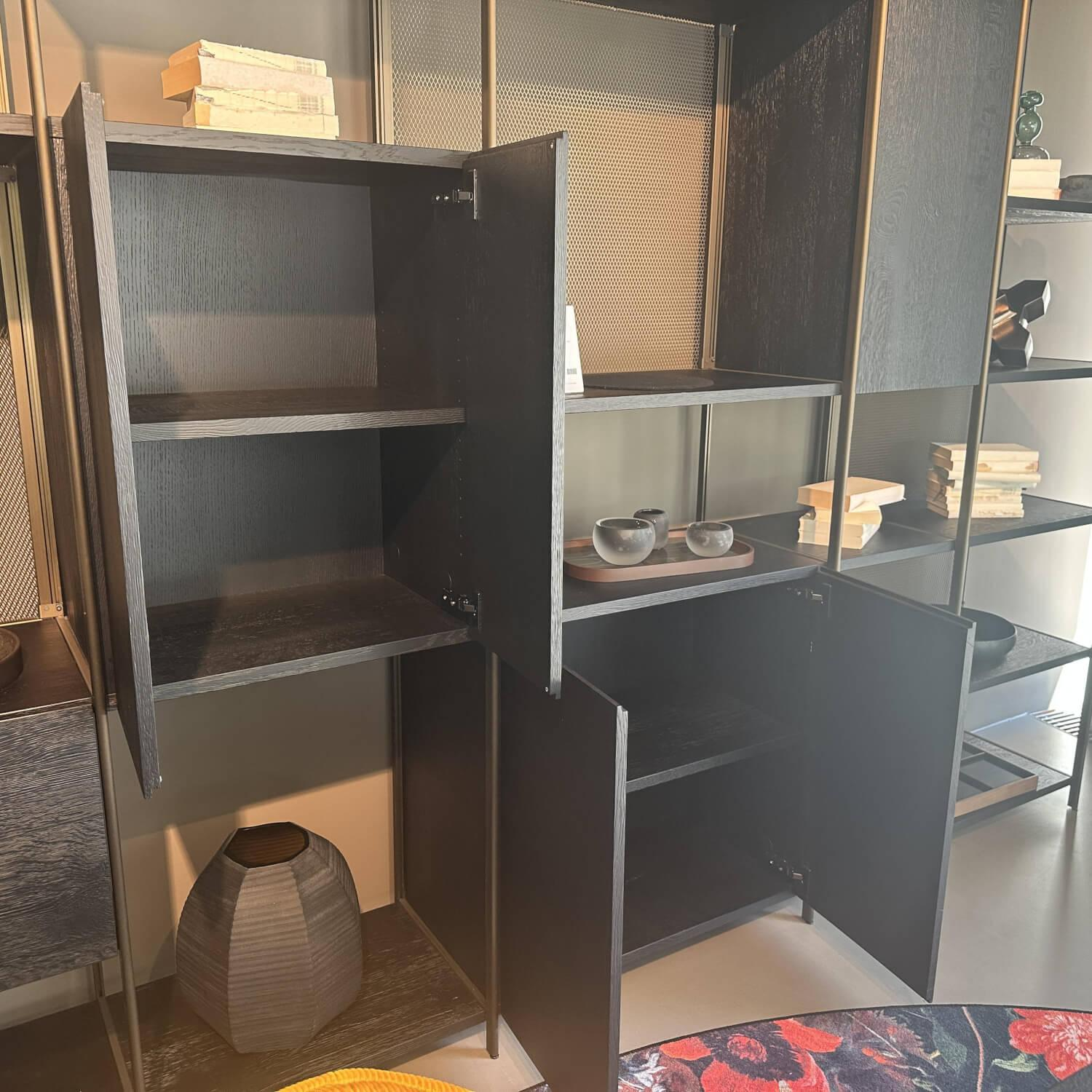 Janua - Regalsystem BC 06 RooM68 Eiche Schwarz Gebeizt Und Aluminium Eloxiert C33 Bronze - 8