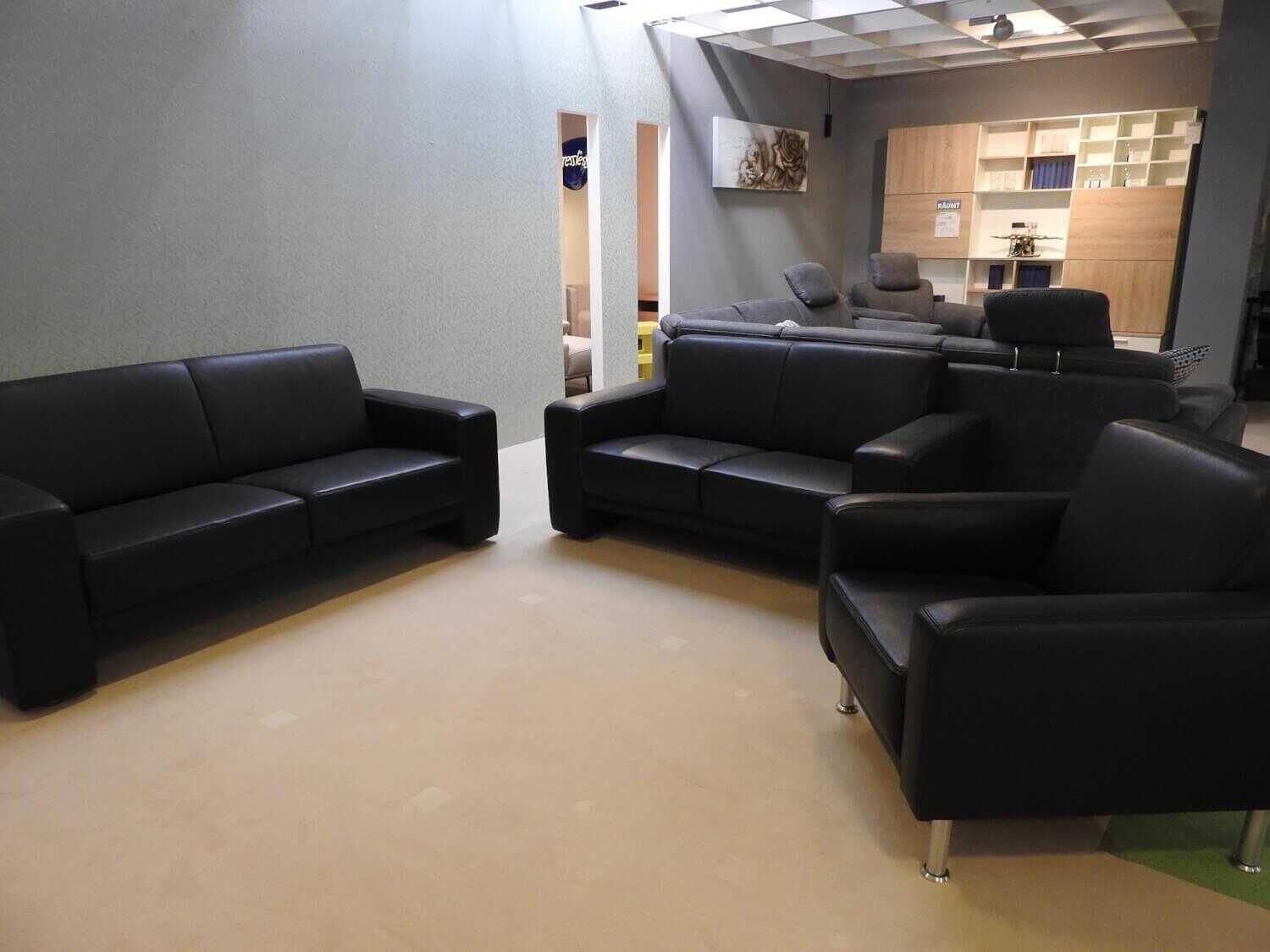 Koinor - Garnitur Nove Leder Braun 2 Sofas 1 Sessel - 3