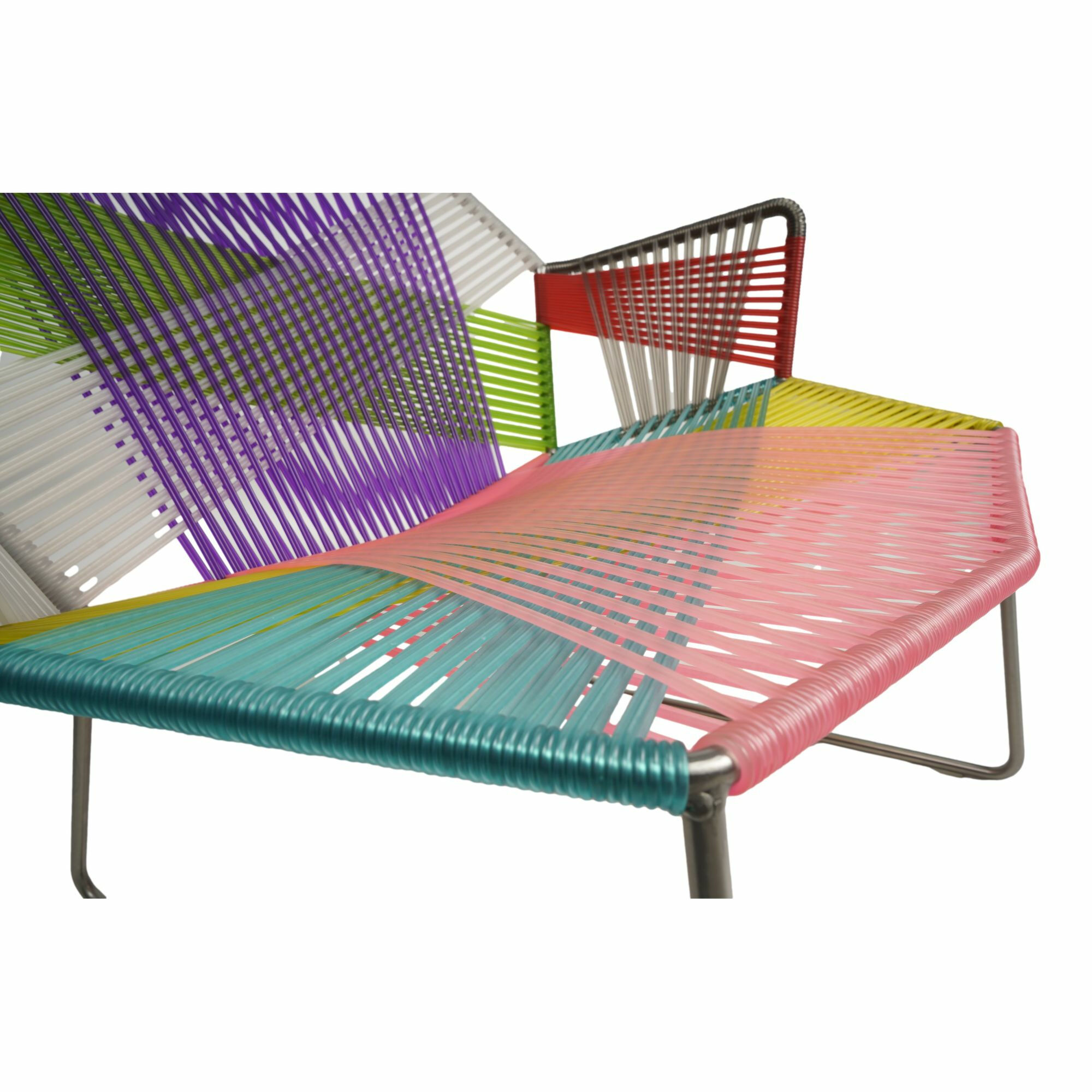 Moroso - Sessel Tropicalia Schnur Carnival Version A Cat. Q Gestell Edelstahl  - 3