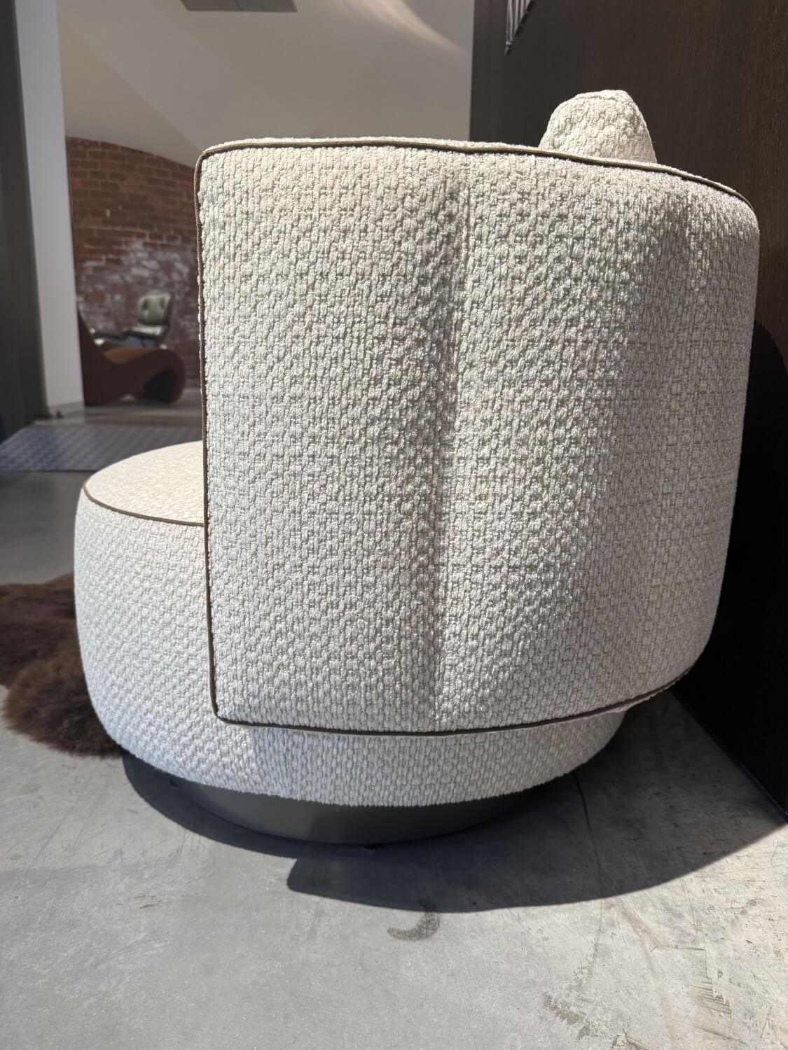 Minotti - Sessel Torii Bold Drehbar Stoff Timothy Bianco Weiß (2 vorhanden) - 5