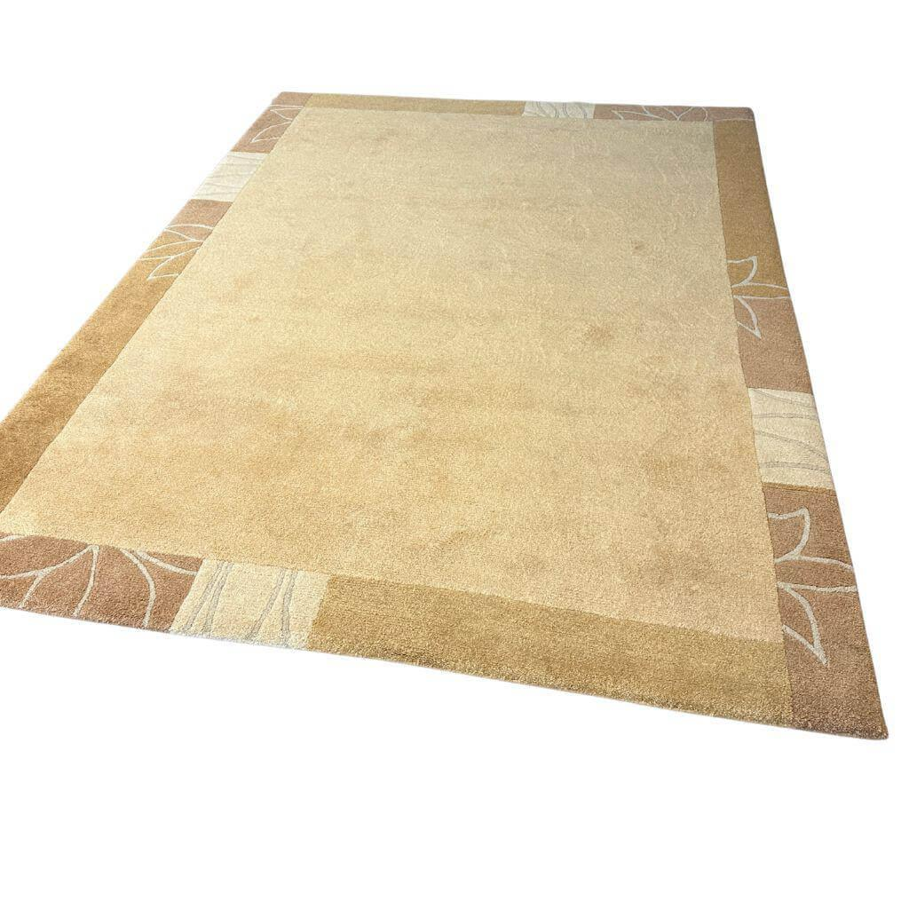 Eigene Herstellung - Teppich Nepal 170x240cm Schurwolle Handgeknüpft Beige Hellbraun - 1