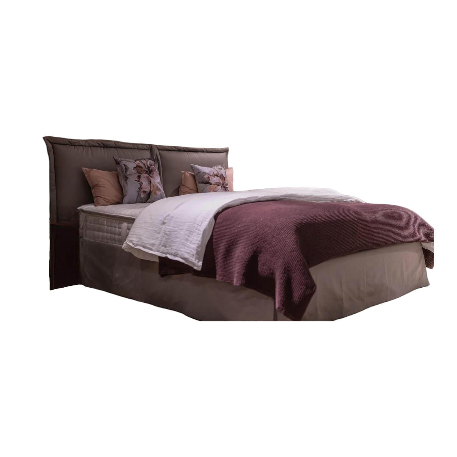 Schramm - Polsterbett Gala Stoff Malte-1500 Taupe Ohne Matratzen Und Lattenrost - 1