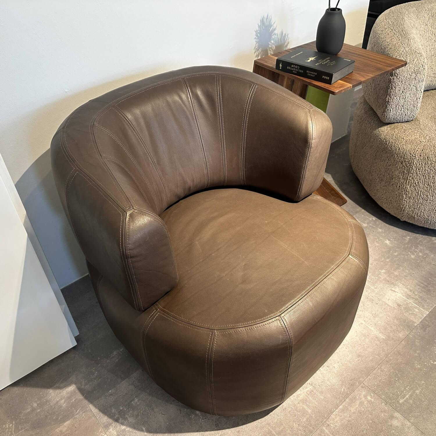 Brühl - Sessel All Together Leder Pearl 5707 20 Braun Drehbar - 3