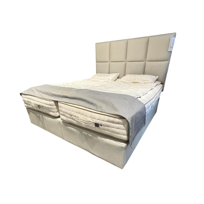 Vispring - Boxspringbett Vispring Marquess Superb Stoff 5056 Bronze Grau Inklusive 2 Matratzen - 1