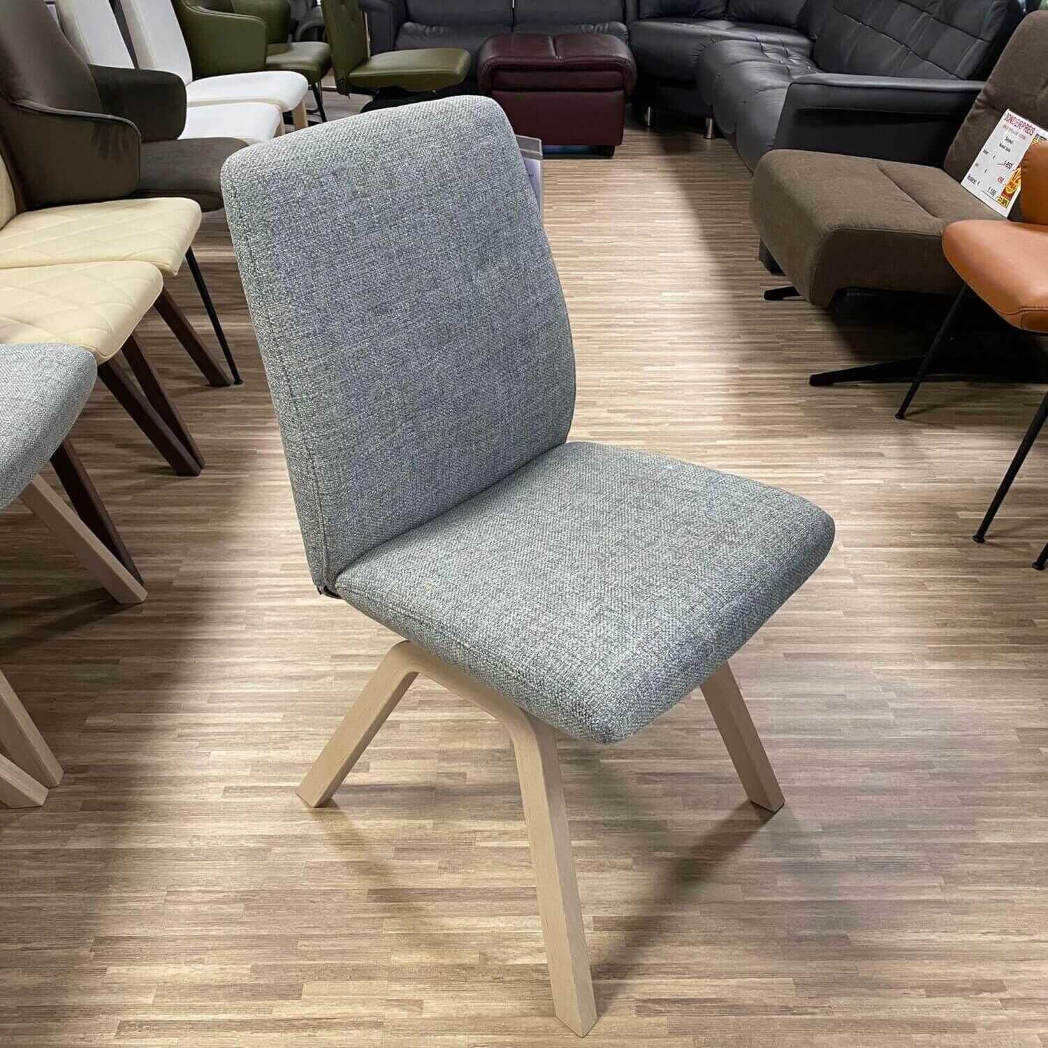 Stressless Dining Chair Rosemary Linden Light Blue Low Back D200 Whitewash L