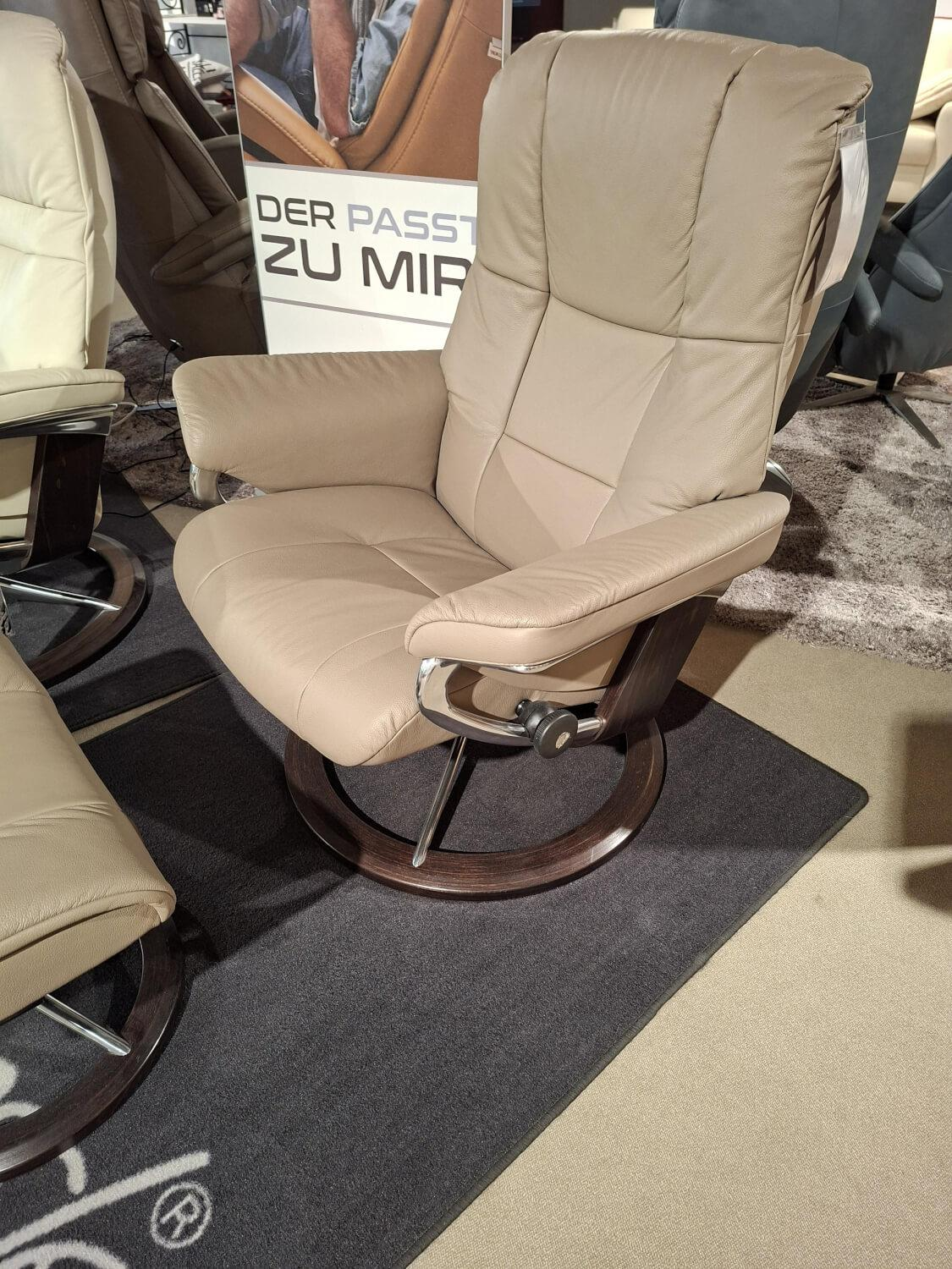 Stressless - Relaxsessel Mayfair M Leder Batick Mole Beige Gestell Signature Holz Wenge - 2