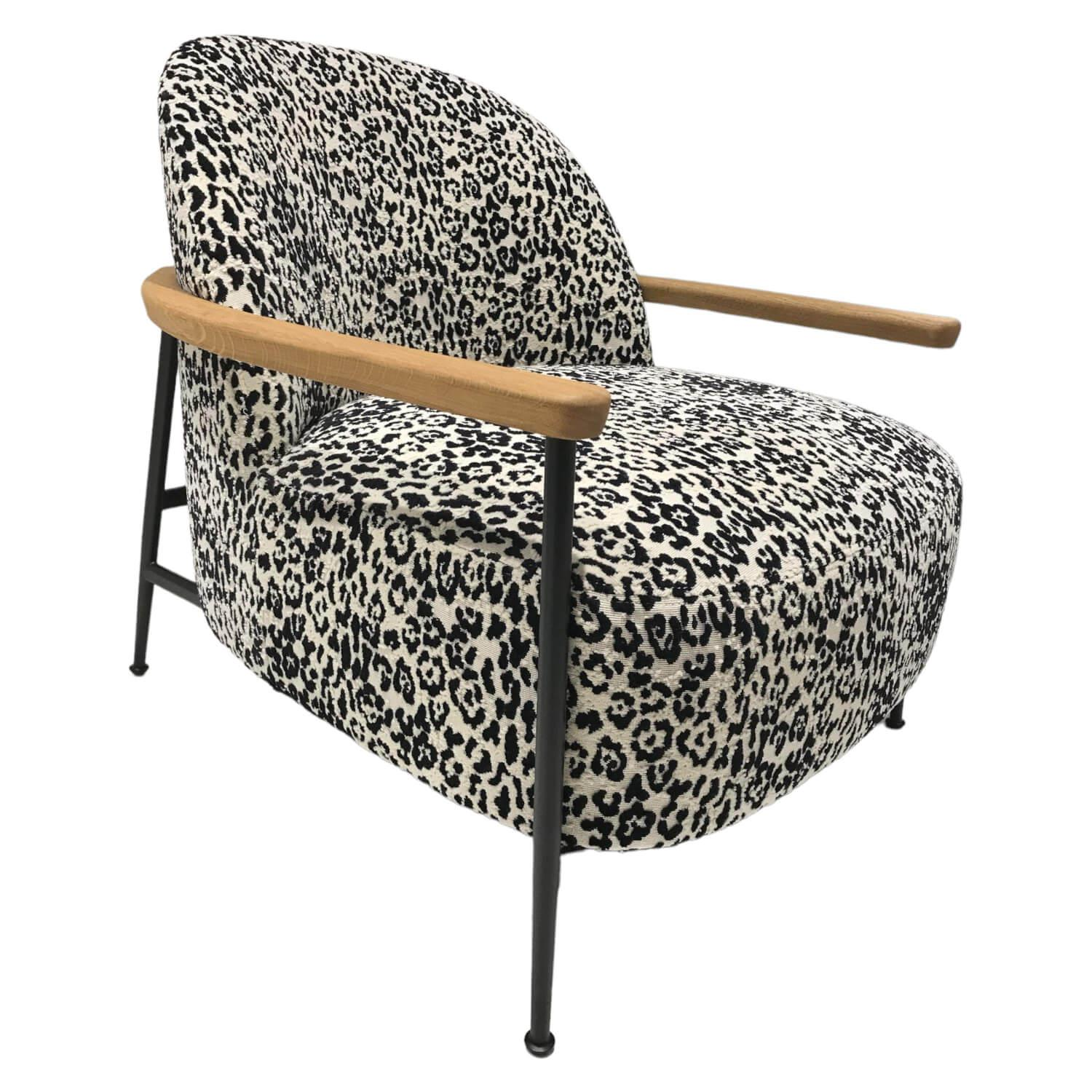 Sessel Sejour Lounge Chair Stoff PG08 Schwarz Weiß