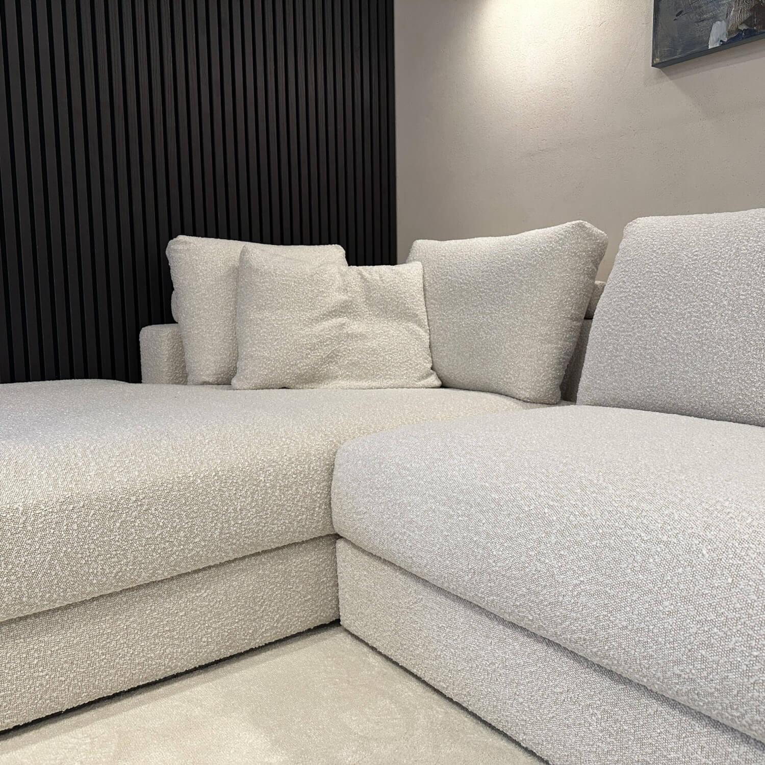 Werther - Ecksofa Timeline Stoff Benu U2353E Pearl Creme Füße Kunststoff Schwarz - 3