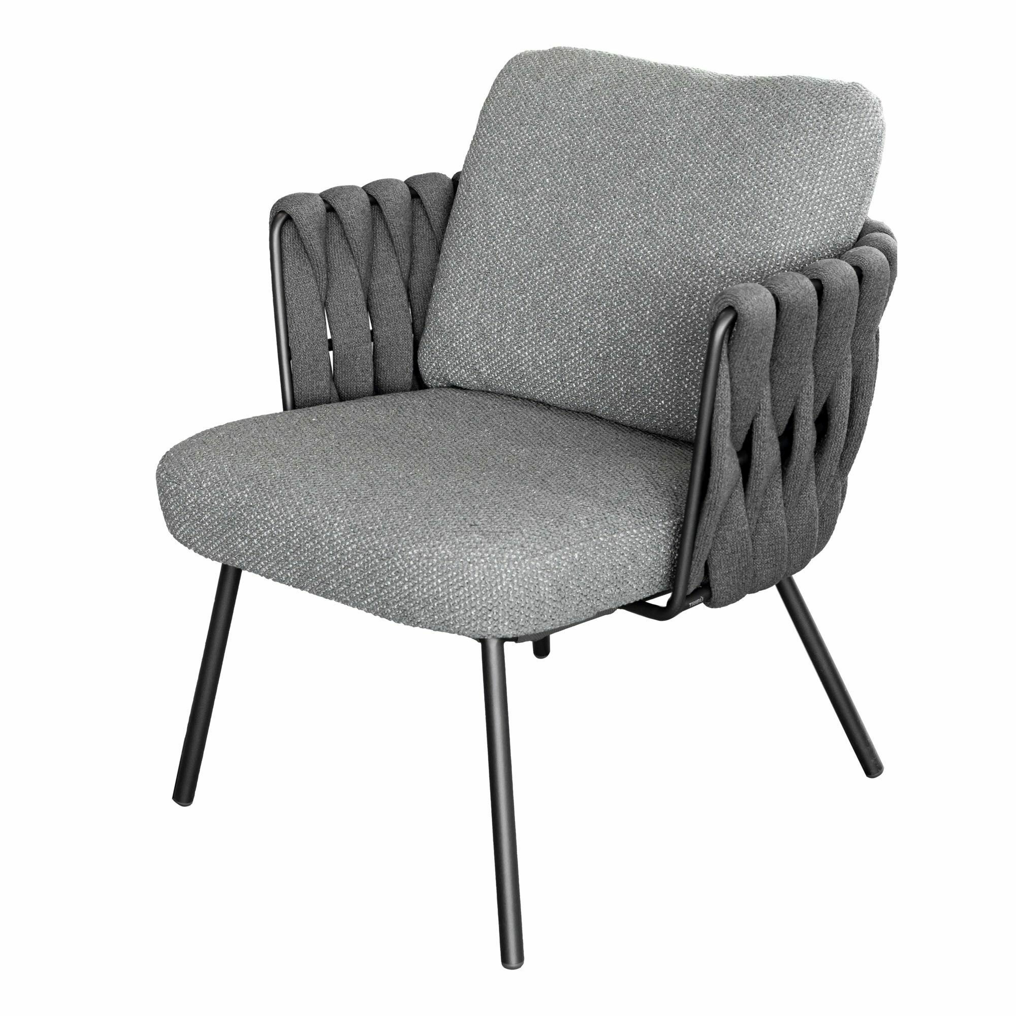 Tribù - Sessel Tosca Stoff Batyline Wenge 89 Grau Gestell Stahl Wenge 89 Pulverbeschichtet - 1