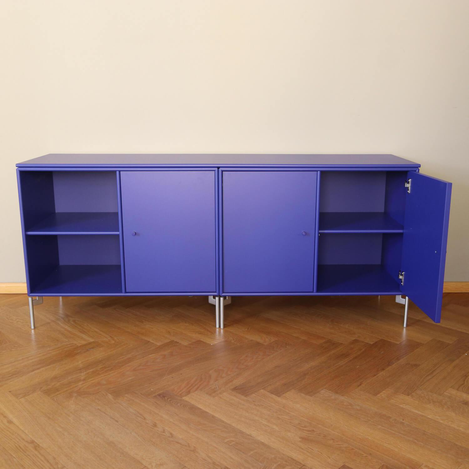 Montana - Sideboard Save Lack 135 Monarch Blau Beine Chrom - 3