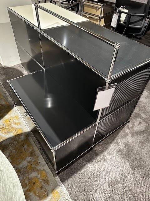 USM Haller - Schreibtisch Graphitschwarz Mit Sitzbank Und INOS Kastensystem - 3