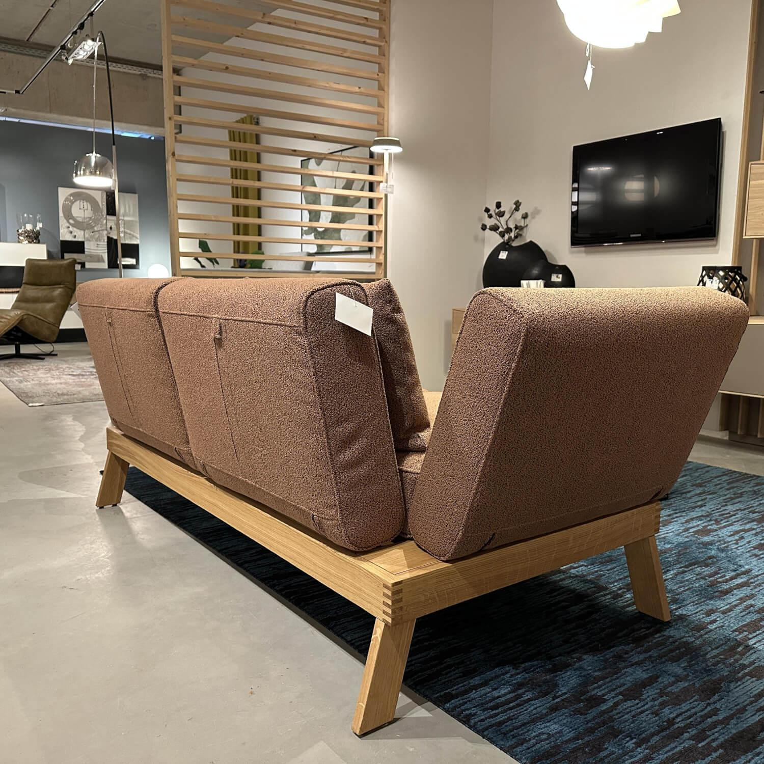 Brühl - Sofa Lofoten Lounge Stoff 5275 51 Orange Braun Gestell Eiche Hell Geölt - 6