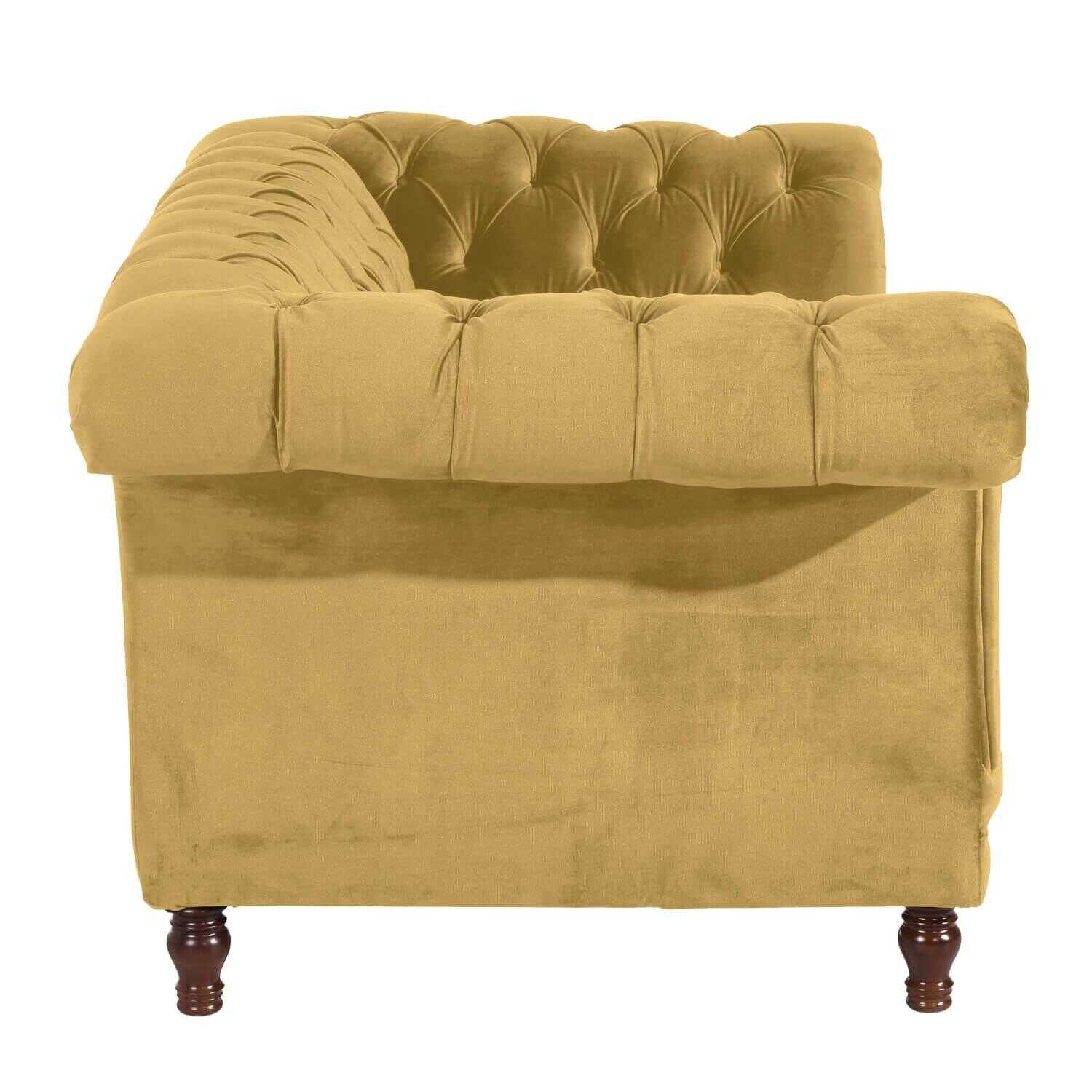 Max Winzer - 2-Sitzer Sofa Ivette Samtvelours Mais Füße Buche Nussbaum Dunkel - 5