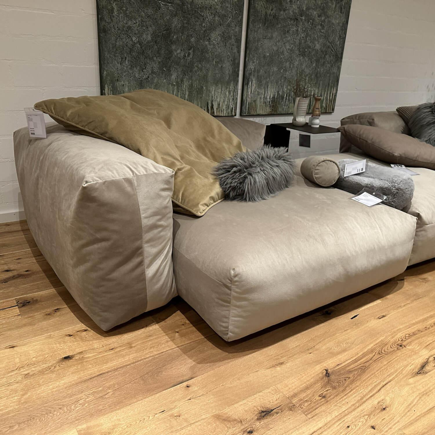 vetsak - Sofa Bezug Stoff Stone Braun Grau Inklusive Hocker Bezug Leder Stone - 4