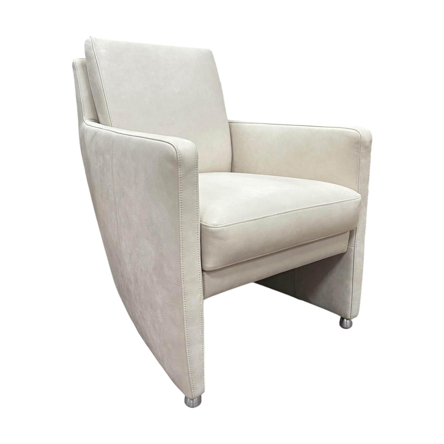 Gehlenborg Sitzmöbel - Sessel Vigo Fiedler Leder Tribe Weiß Füße Metall - 1