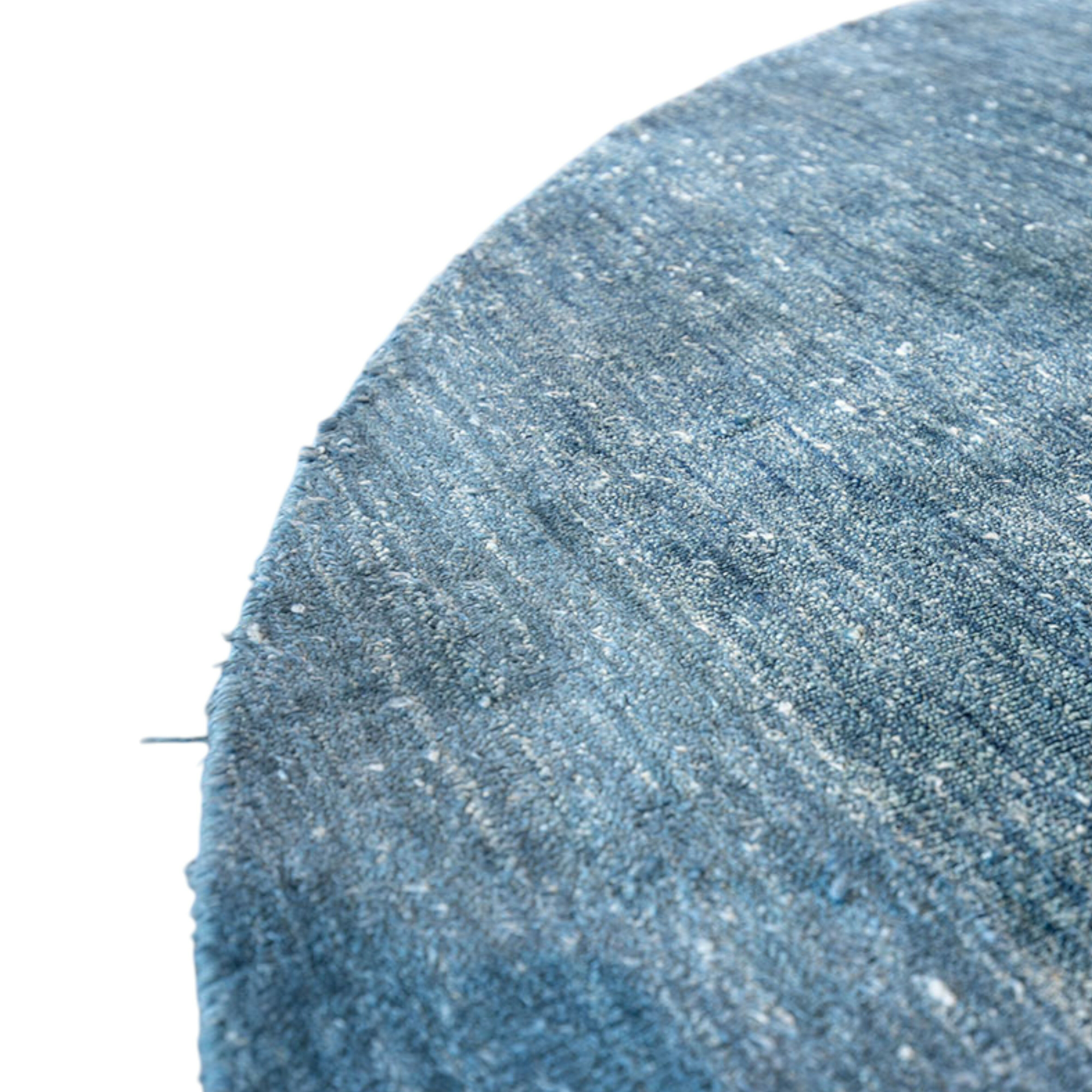 Miinu - Teppich LiveGrid Bambus Seide Atlantic Deep Blau  - 1