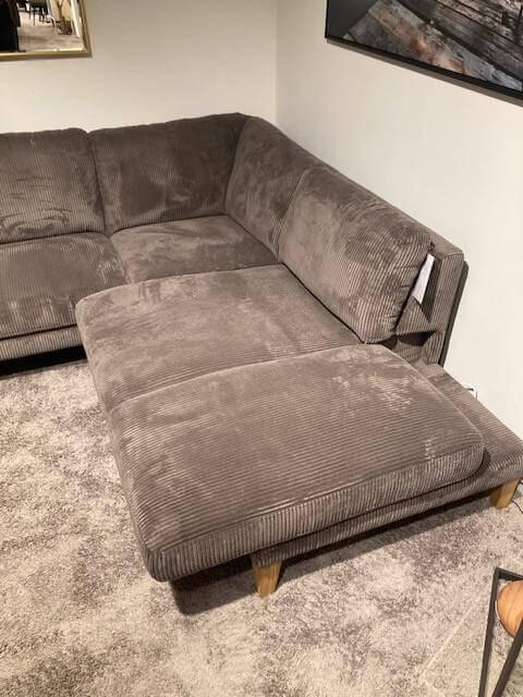 Natura - Ecksofa Rockport A Stoff Cord 83 Cacao Braun Füße Massivholz Geölt Inklusive Motorischem Sitzauszug - 3