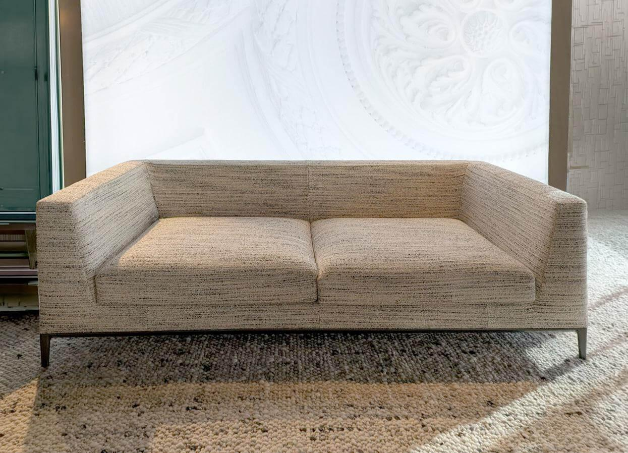 Maxalto - Sofa Lucrezia Soft Stoff Deluxe Diana Schwarz-Weiß Grau Gestell Bronzefarbig - 3