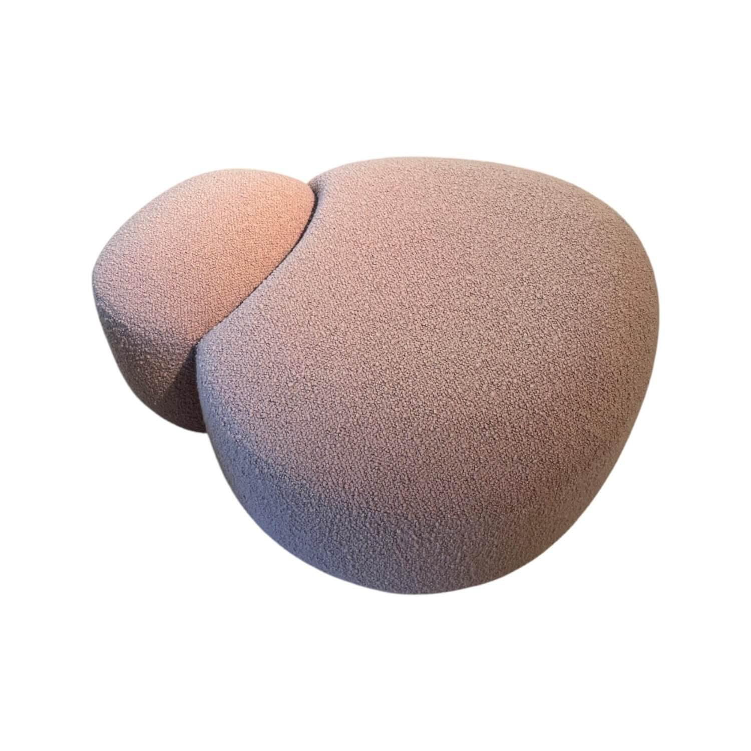 Kartell - Hocker Aaland Stoff Bouclé New Stretch K2 Rosa - 1