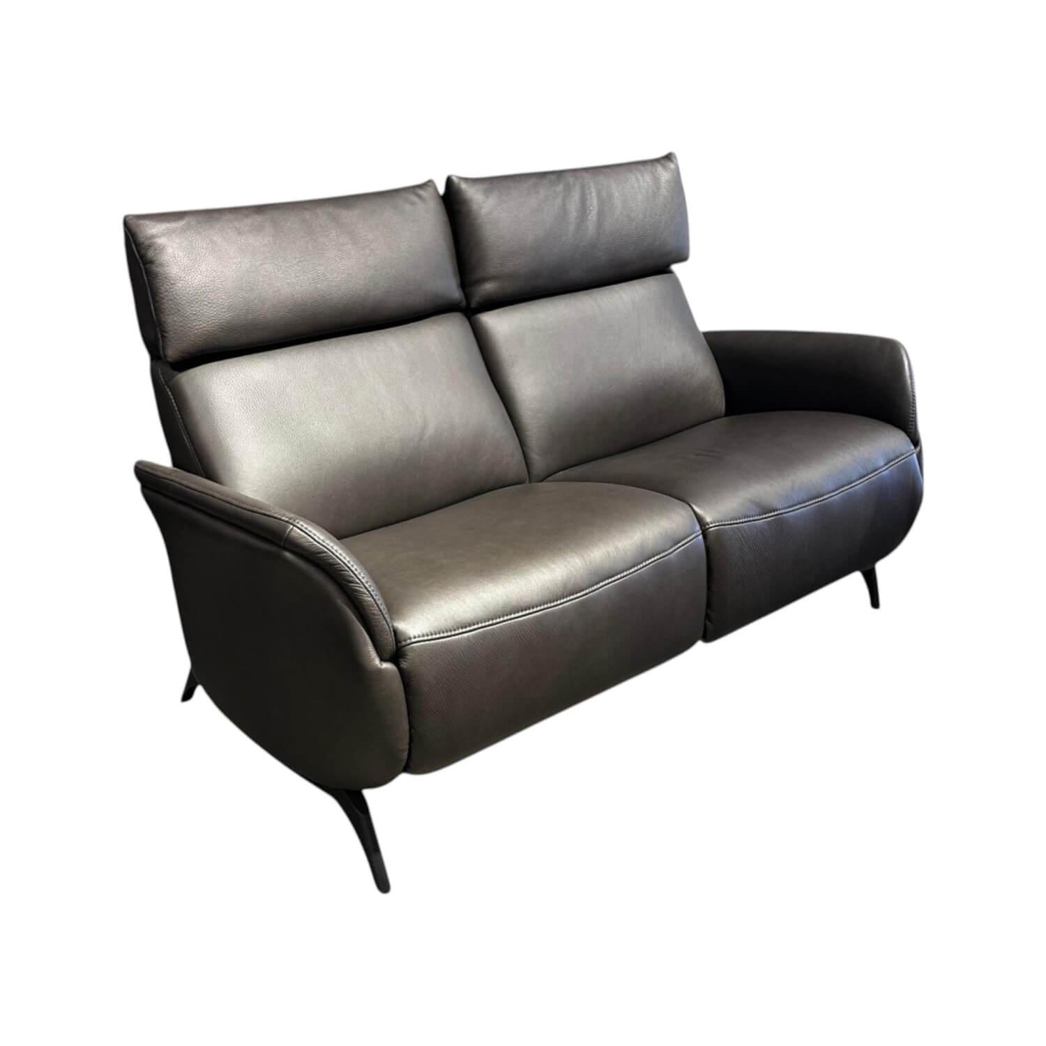 himolla - Relaxsofa 4170 Cumuly Leder 35 Mariposa Onyx Anthrazit Füße Metall Schwarz Mit Elektrischer Verstellung - 1