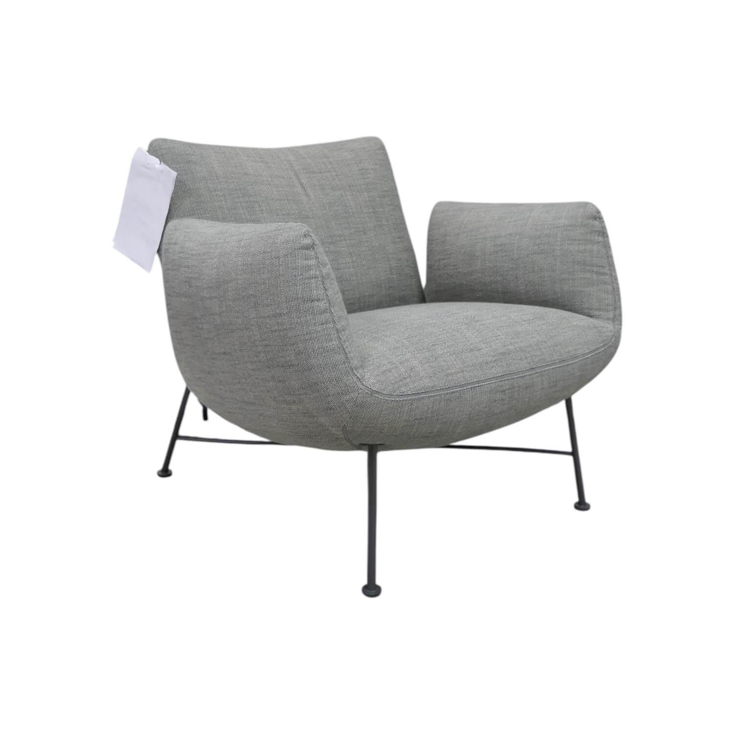 Clubsessel Jalis 26188 Stoff 9207 Grün Grau Gestell Draht Lack M21 Anthrazit