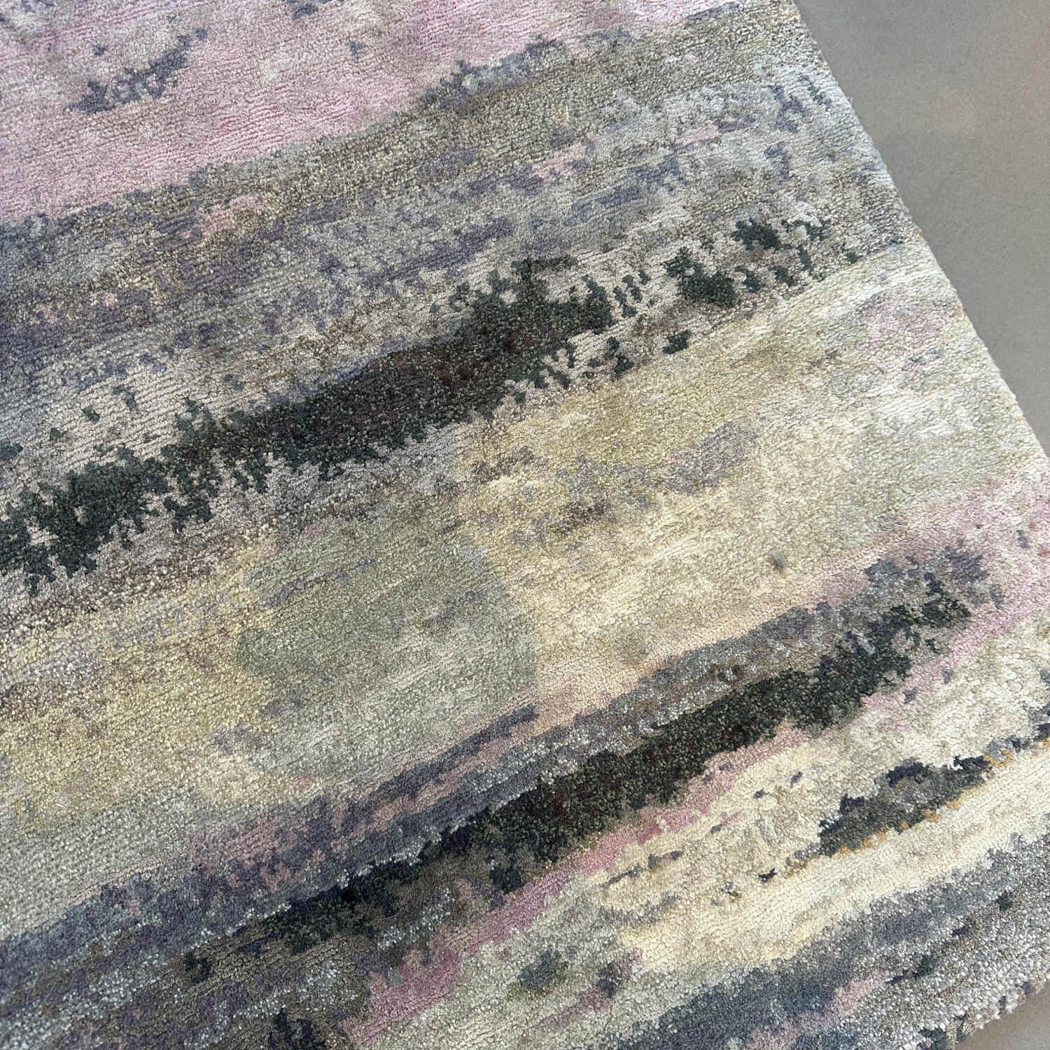 Walter Knoll - Teppich 200x300 Legends Of Carpets Yungiyungi Wolle Seide Brennnessel Rosa Grün Grau - 4